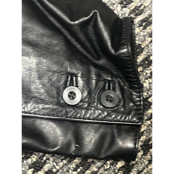 GAP Leather Blazer Womens Sz L Black Jacket Vintage 90's Y2K - Picture 8 of 10
